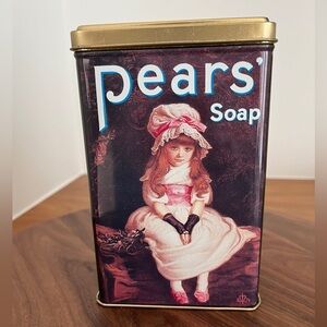 PEARS SOAP Vintage Tin Collectible Storage Decorative Victorian Girl Cottagecore
